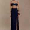 Maylena High Rise Denim Maxi Skirt – Indigo Blue