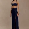 Maylena High Rise Denim Maxi Skirt – Indigo Blue