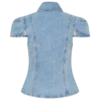 Bently Short Sleeve Denim Top – Washed Light Blue