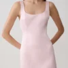 Beth Satin Mini Dress – Pale Pink