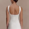 Beth Satin Mini Dress – White Beth Satin Mini Dress – White
