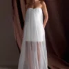 Bettany Chiffon Strapless Maxi Dress – White Bettany Chiffon Strapless Maxi Dress – White