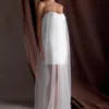 Bettany Chiffon Strapless Maxi Dress – White Bettany Chiffon Strapless Maxi Dress – White