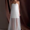 Bettany Chiffon Strapless Maxi Dress – White Bettany Chiffon Strapless Maxi Dress – White