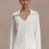 Bianka V Neck Knit Jumper – Off White Bianka V Neck Knit Jumper – Off White