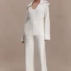 Bianka V Neck Knit Jumper – Off White Bianka V Neck Knit Jumper – Off White