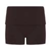 Birdie Fold Over Shorts – Chocolate Birdie Fold Over Shorts – Chocolate