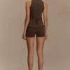 Birdie Fold Over Shorts – Chocolate Birdie Fold Over Shorts – Chocolate