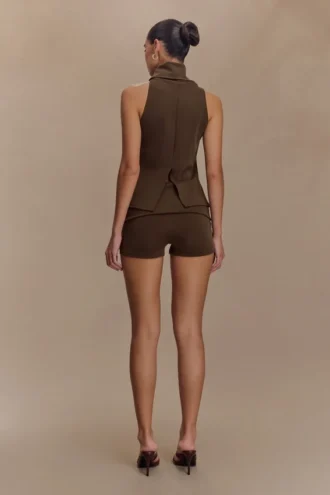 Birdie Fold Over Shorts – Chocolate