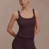 Blanca Stretch Crepe Cami Top – Chocolate Blanca Stretch Crepe Cami Top – Chocolate