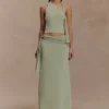 Bowie Low Rise Knit Maxi Skirt – Pastel Green Bowie Low Rise Knit Maxi Skirt – Pastel Green