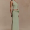 Bowie Low Rise Knit Maxi Skirt – Pastel Green Bowie Low Rise Knit Maxi Skirt – Pastel Green
