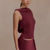 Bridget Slinky Cowl Back Top – Burgundy Bridget Slinky Cowl Back Top – Burgundy