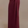 Bridget Slinky Maxi Skirt With Hardware – Burgundy Bridget Slinky Maxi Skirt With Hardware – Burgundy
