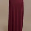 Bridget Slinky Maxi Skirt With Hardware – Burgundy Bridget Slinky Maxi Skirt With Hardware – Burgundy