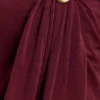 Bridget Slinky Maxi Skirt With Hardware – Burgundy Bridget Slinky Maxi Skirt With Hardware – Burgundy