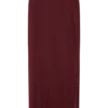 Bridget Slinky Maxi Skirt With Hardware – Burgundy Bridget Slinky Maxi Skirt With Hardware – Burgundy