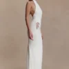 Brock Knit Halter Maxi Dress – White Brock Knit Halter Maxi Dress – White
