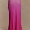 Bruna Slinky Fishtail Maxi Skirt – Ombre Pink Bruna Slinky Fishtail Maxi Skirt – Ombre Pink