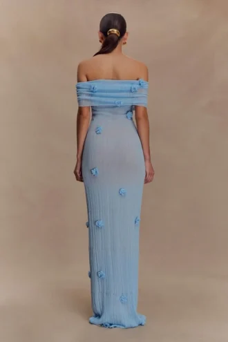 Brynn Orchid Knit Maxi Dress – Baby Blue