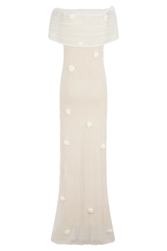 Brynn Orchid Knit Maxi Dress – Ivory Brynn Orchid Knit Maxi Dress – Ivory