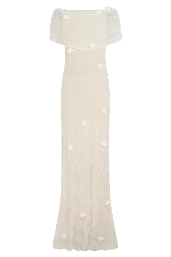 Brynn Orchid Knit Maxi Dress – Ivory Brynn Orchid Knit Maxi Dress – Ivory
