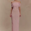 Brynn Orchid Knit Maxi Dress – Pastel Pink