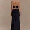 Calandra Slinky Maxi Skirt – Black