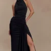Calandra Slinky Maxi Skirt – Black