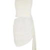 Cali Drape Skirt Knit Mini Dress – Ivory