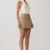 Marielle Double Belt Mini Skirt – Taupe Marielle Double Belt Mini Skirt – Taupe
