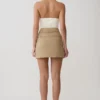 Marielle Double Belt Mini Skirt – Taupe Marielle Double Belt Mini Skirt – Taupe