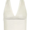 Calla Collared Sleeveless Halter Top – Ivory