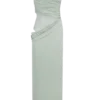 Callen One Shoulder Slinky Maxi Dress – Sage Callen One Shoulder Slinky Maxi Dress – Sage