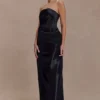 Calliope Strapless Organza Maxi Dress – Black Calliope Strapless Organza Maxi Dress – Black
