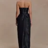 Calliope Strapless Organza Maxi Dress – Black Calliope Strapless Organza Maxi Dress – Black
