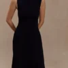 Callista Crepe A-Line Midi Dress – Black Callista Crepe A-Line Midi Dress – Black