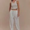 Campbell Cotton Wide Leg Pants – White Campbell Cotton Wide Leg Pants – White