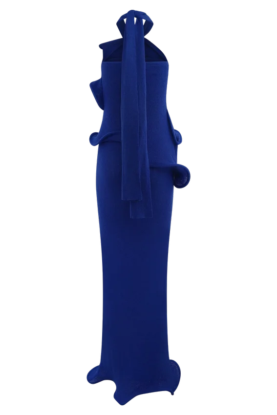 Caprice Halter Knit Maxi Dress – Cobalt Caprice Halter Knit Maxi Dress – Cobalt