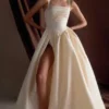 Carla Ruched Gown – Cream Ivory Carla Ruched Gown – Cream Ivory