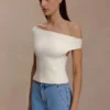 Carley Off Shoulder Knit Top – Ivory Carley Off Shoulder Knit Top – Ivory
