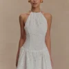 Carlina Broderie Mini Dress – White Carlina Broderie Mini Dress – White