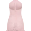 Carrisa Crochet Knit Mini Dress – Baby Pink Carrisa Crochet Knit Mini Dress – Baby Pink