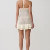 Carrisa Crochet Knit Mini Dress – White