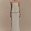 Casey Linen Embroidered Maxi Skirt – Natural