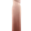 Cassandra Off Shoulder Slinky Maxi Dress – Neutral Ombre