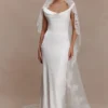 Cassia Lace Trim Veil – White Cassia Lace Trim Veil – White