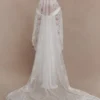 Cassia Lace Trim Veil – White Cassia Lace Trim Veil – White