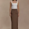 Cassie Column Maxi Skirt – Cacao Brown Cassie Column Maxi Skirt – Cacao Brown