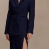 Cassie Column Maxi Skirt – Navy Pinstripe Cassie Column Maxi Skirt – Navy Pinstripe